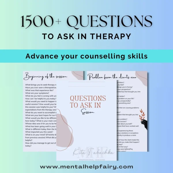 1500+ Therapy Questions for Counsellors and Therapists cover