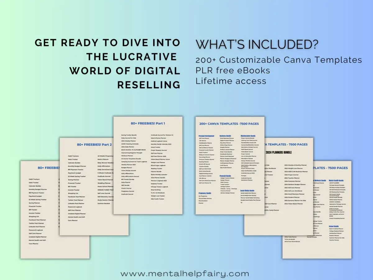 Introduction to digital reselling with 200+ Canva templates and free PLR eBooks for lifetime access