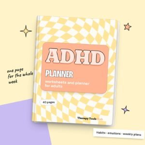 ADHD Worksheets for Adults: Mental Health Planner