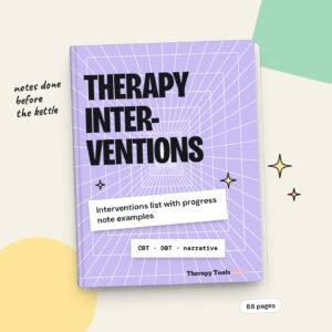 Therapy Interventions with HIPAA-Compliant Progress Note Examples