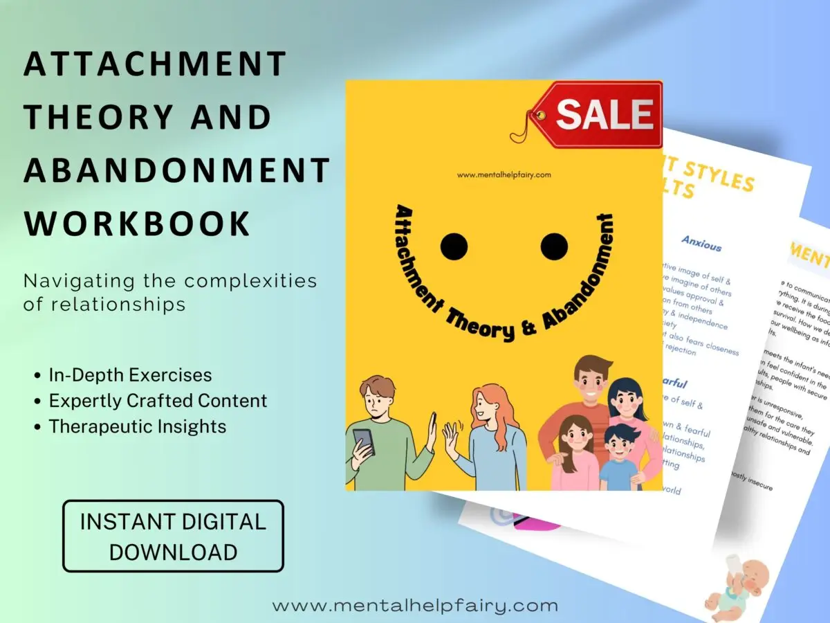 Attachment Theory and Abandonment Workbook - Therapy Tool for Navigating Relationships