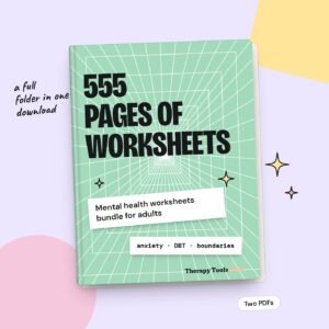 Mental Health Worksheets Bundle: 555 Pages
