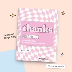 Gratitude Journal for Kids: Editable Canva Template