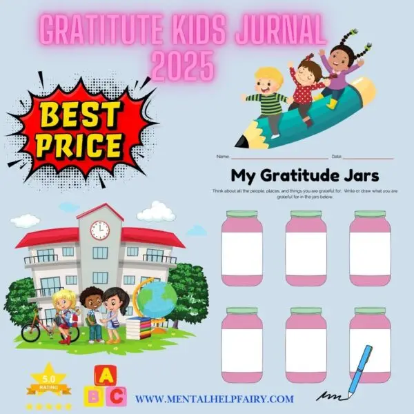 Gratitude Journal for Kids: Editable Canva Template cover