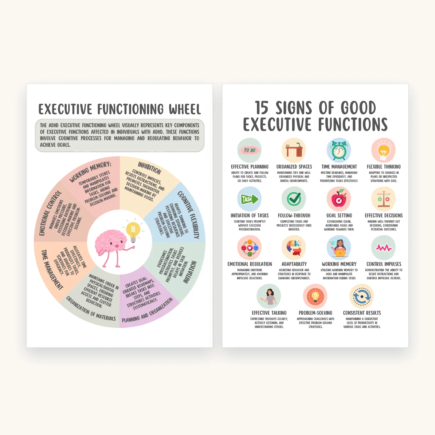 210 ADHD Executive Functioning Worksheets for Adults and Teens, inside pages 3 and 4