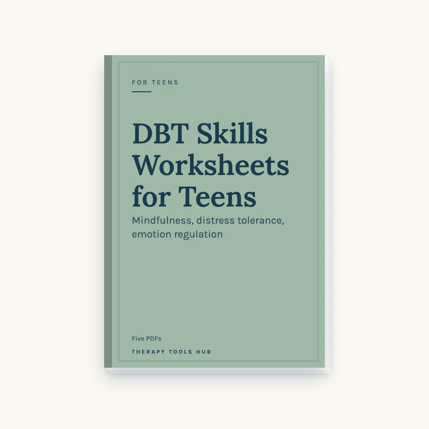 DBT Skills Worksheets for Teens: 140+ Page Bundle cover