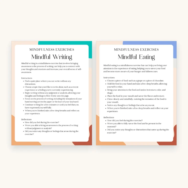 DBT Skills Worksheets for Teens, inside pages 4 and 5
