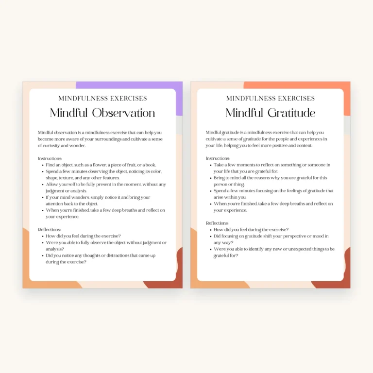 DBT Skills Worksheets for Teens, inside pages 6 and 7