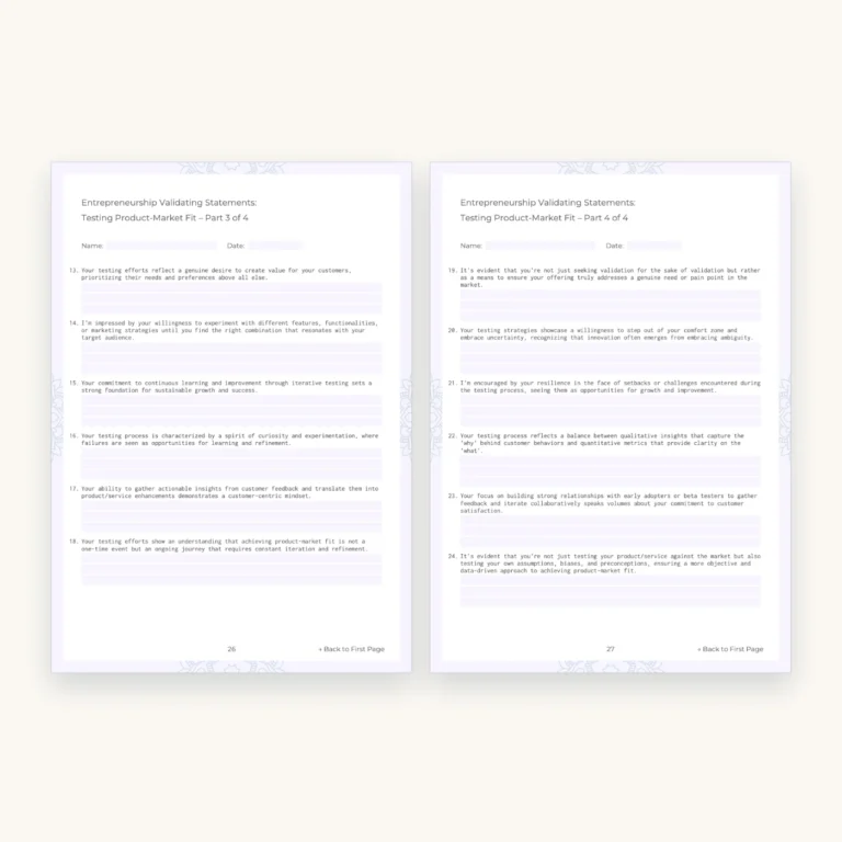 Entrepreneurship Coaching Toolkit, inside pages 26 and 27