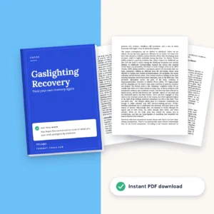 Gaslighting Recovery eBook: cover with inside pages, instant PDF download