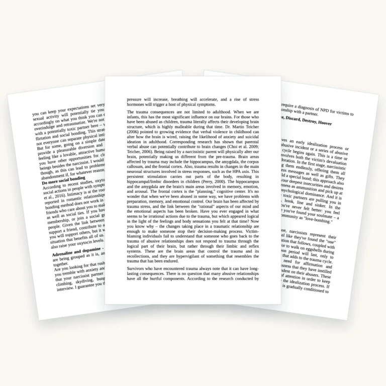 Gaslighting Recovery eBook, pages 10, 20, 29 fanned out