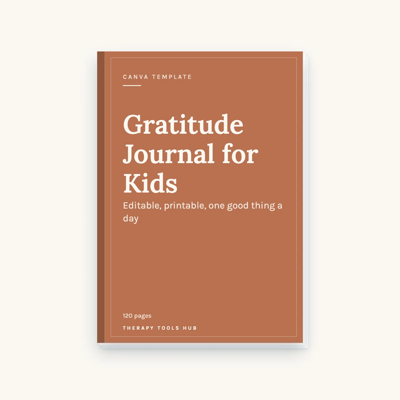 Gratitude Journal for Kids: Editable Canva Template cover