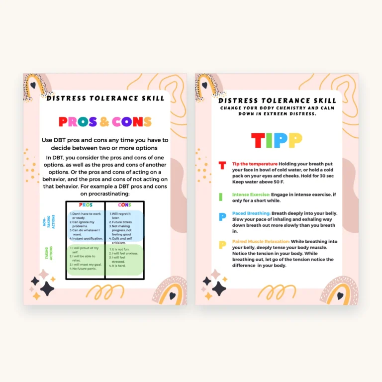 XXXL Mental Health Worksheets Bundle, inside pages 86 and 87