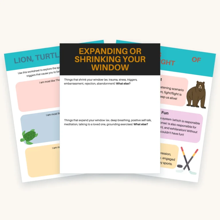 How to Heal Your Nervous System, pages 10, 18, 27 fanned out