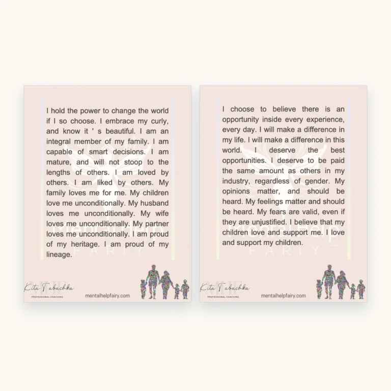1000 Positive Affirmations for Women, inside pages 10 and 11