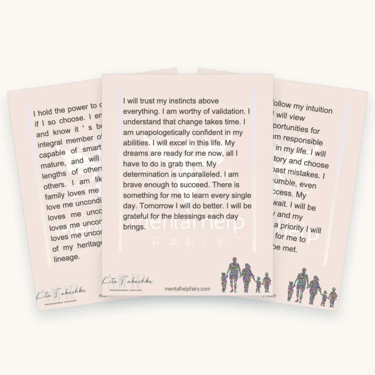1000 Positive Affirmations for Women, pages 10, 19, 28 fanned out