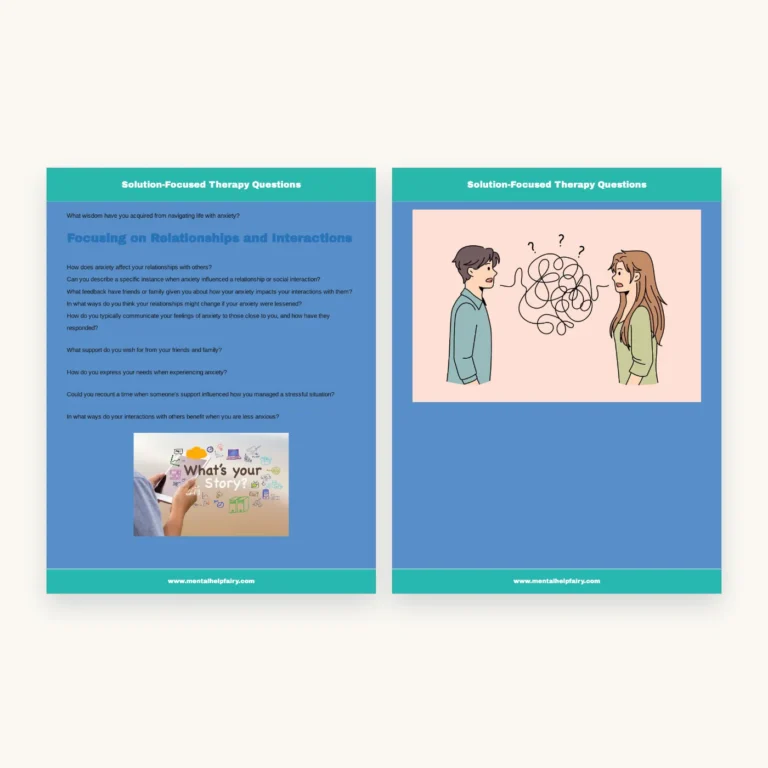 800 Solution-Focused Therapy Questions, inside pages 17 and 18