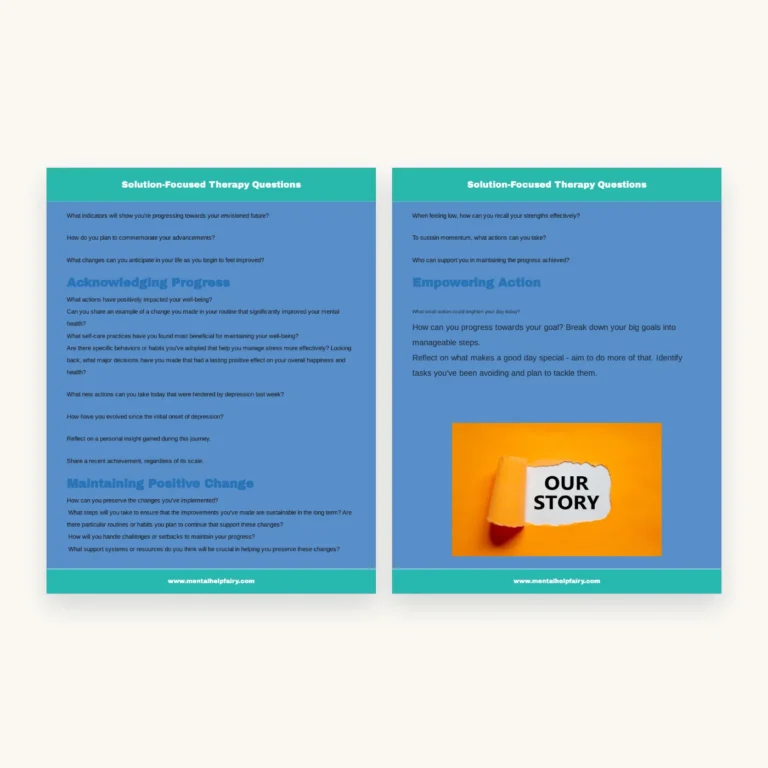 800 Solution-Focused Therapy Questions, inside pages 25 and 26