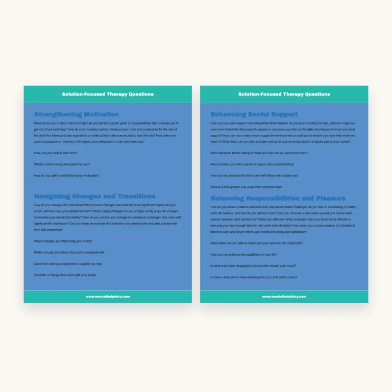 800 Solution-Focused Therapy Questions, inside pages 33 and 34
