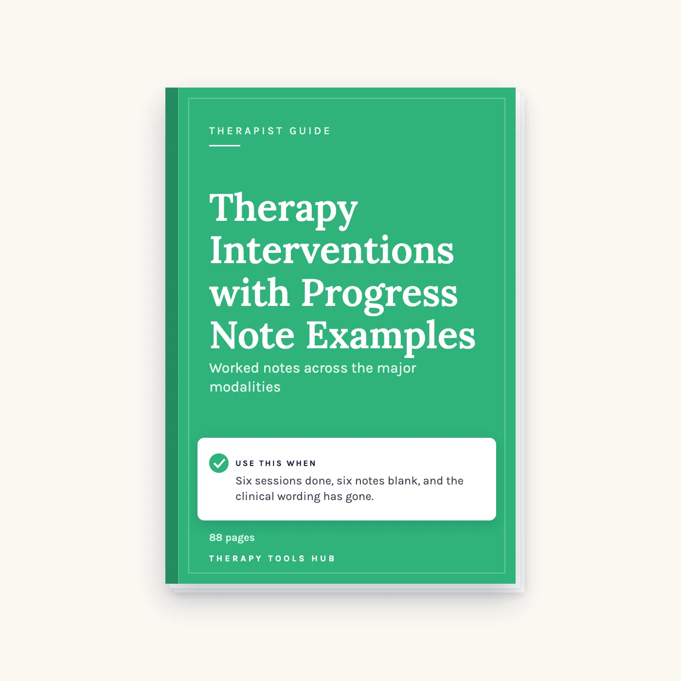 Therapy Interventions with HIPAA-Compliant Progress Note Examples cover