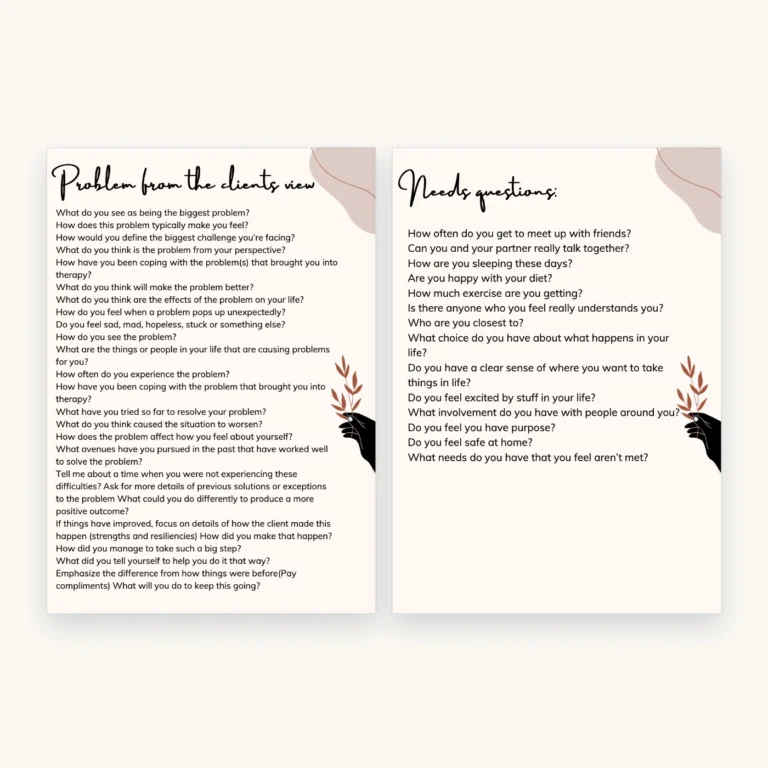 1500+ Therapy Questions for Counsellors and Therapists, inside pages 3 and 4