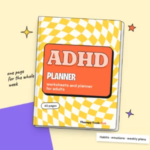 ADHD Worksheets for Adults: Mental Health Planner