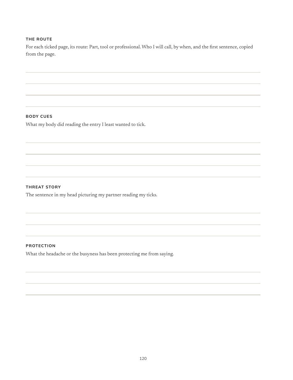 The Desire Sort worksheet