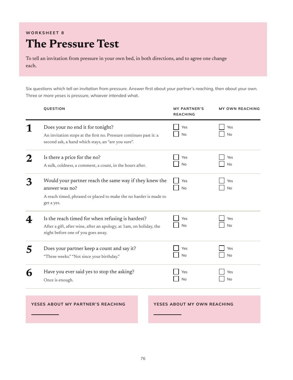 The Pressure Test worksheet