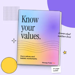 Core Values Worksheets: 31-Page Values and Beliefs Toolkit