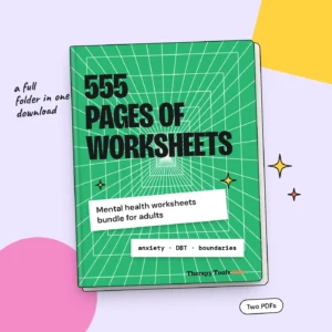 Mental Health Worksheets Bundle: 555 Pages