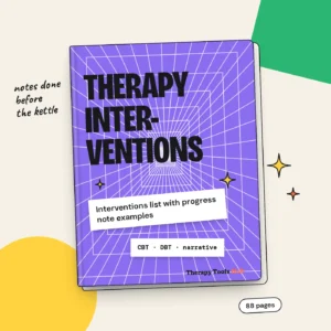 Therapy Interventions with HIPAA-Compliant Progress Note Examples